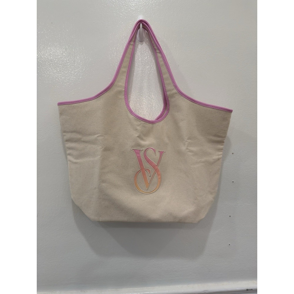 Victoria's Secret‎ Canvas Tote Bag,weekender Tote, Beach Bag Shoulder Bag